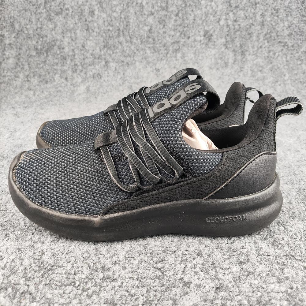 Adidas Cloudfoam Shoes Kids Size 2 Black Mesh Slip On Walking Sneakers Athletic